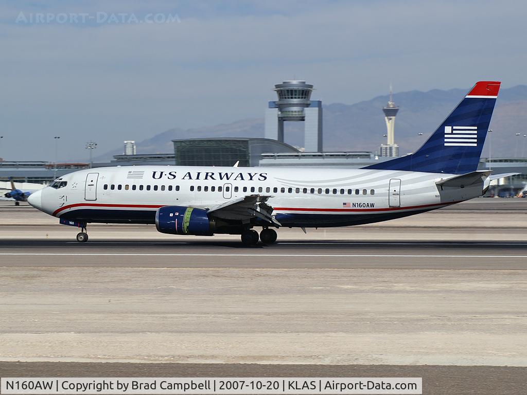 N160AW, 1988 Boeing 737-3G7 C/N 23782, US Airways / 1988 Boeing 737-3G7