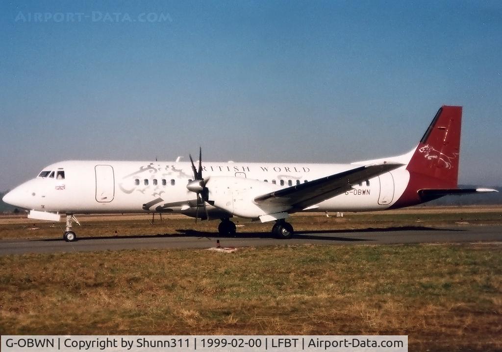 G-OBWN, 1993 British Aerospace ATP C/N 2059, Taxiing for departure... My first pic from LDE