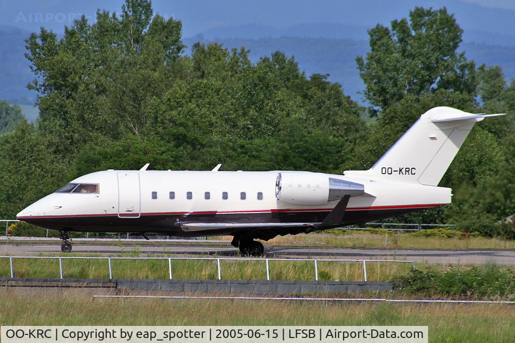 OO-KRC, 2005 Bombardier Challenger 604 (CL-600-2B16) C/N 5577, taxi on bravo
