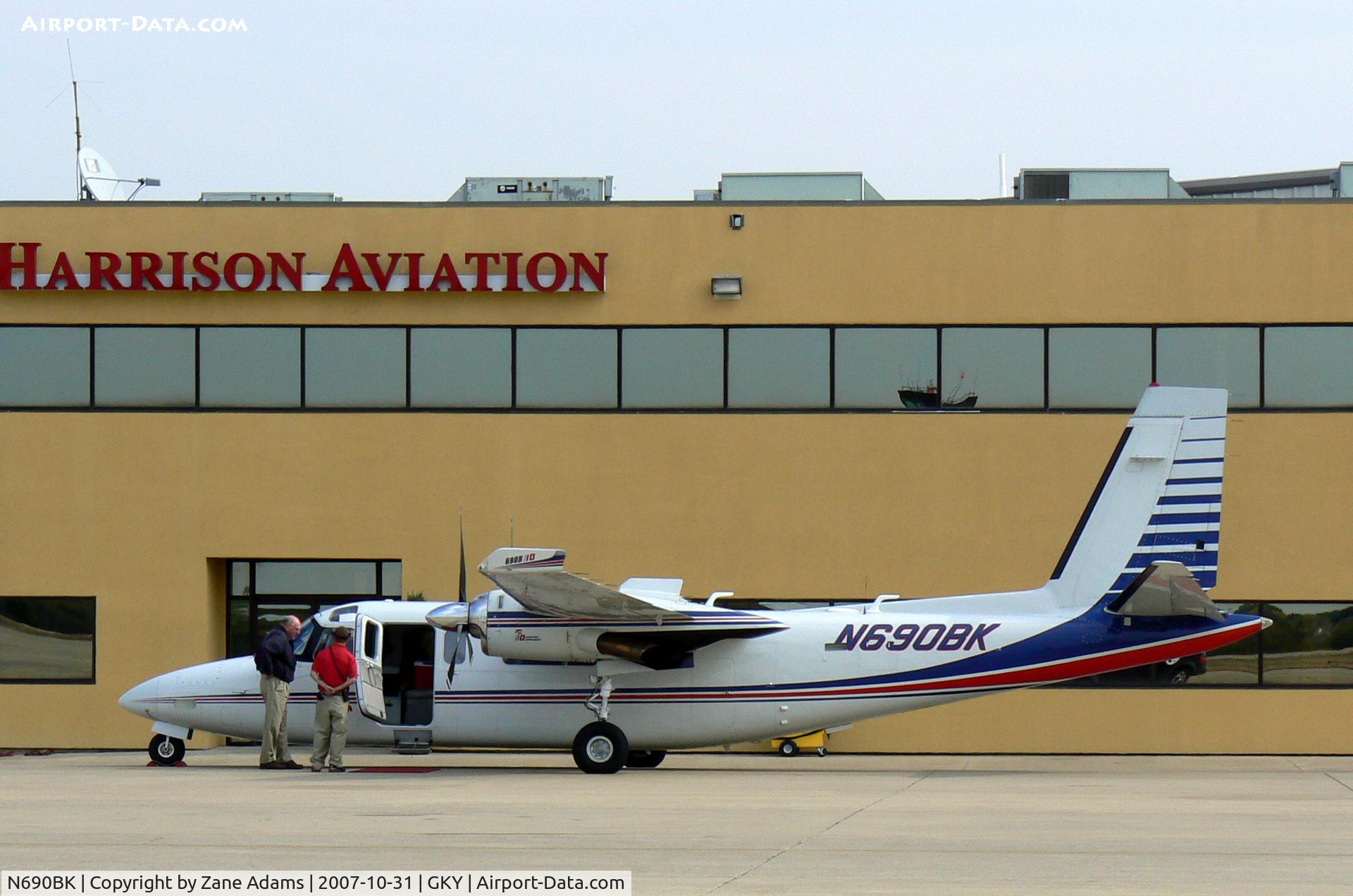 N690BK, 1978 Rockwell International 690B C/N 11508, On the ramp at Arlington Muni