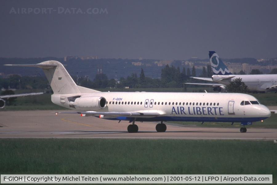 F-GIOH, 1992 Fokker 100 (F-28-0100) C/N 11424, Air Liberte about to take-off from Orly-Sud
