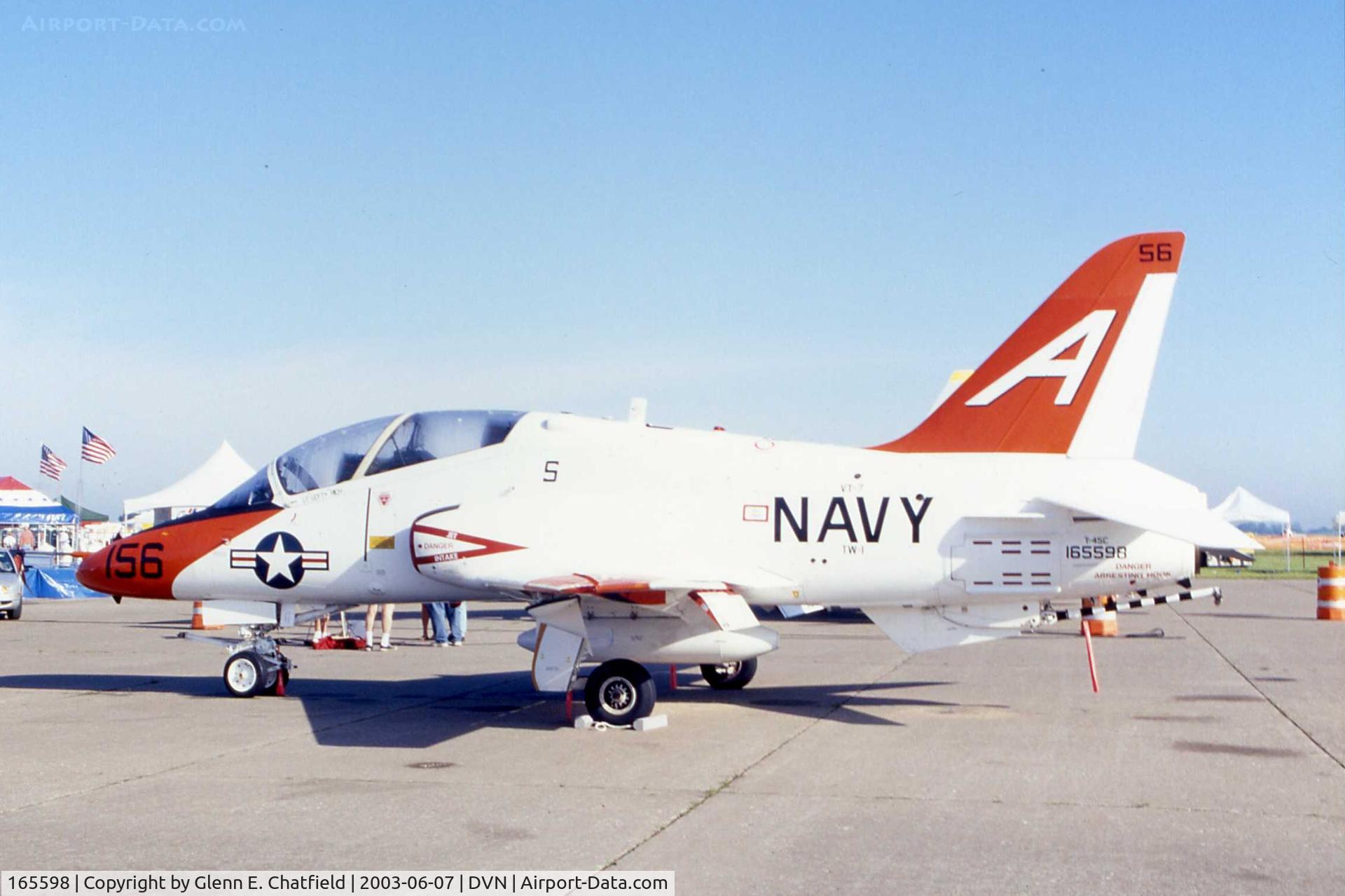 165598, Boeing T-45C Goshawk C/N C056, T-45C at the Quad Cities Air Show