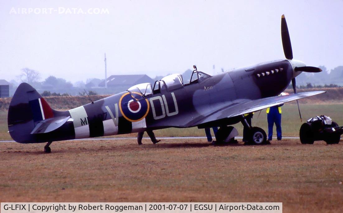 G-LFIX, 1944 Supermarine 509 Spitfire LF.IX (T.IX) C/N CBAF.8463, RAF serial:ML407.Coded OU V.Named AON.