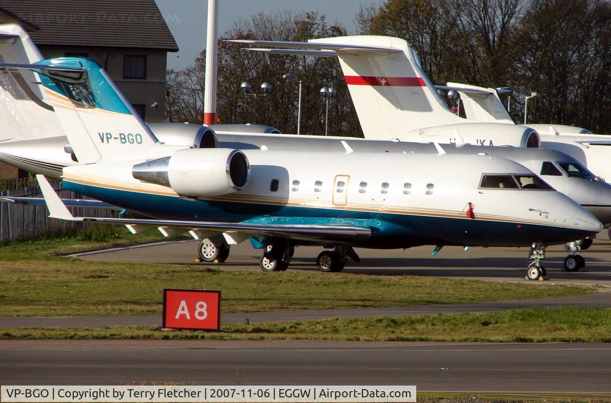 VP-BGO, 1999 Bombardier Challenger 604 (CL-600-2B16) C/N 5404, CL600 at Luton