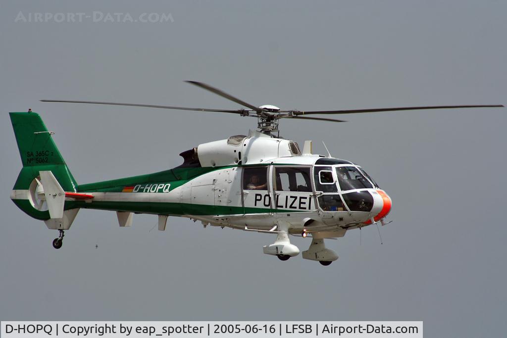 D-HOPQ, Aerospatiale SA-365C Dauphin 2 C/N 5062, low pass rwy 16