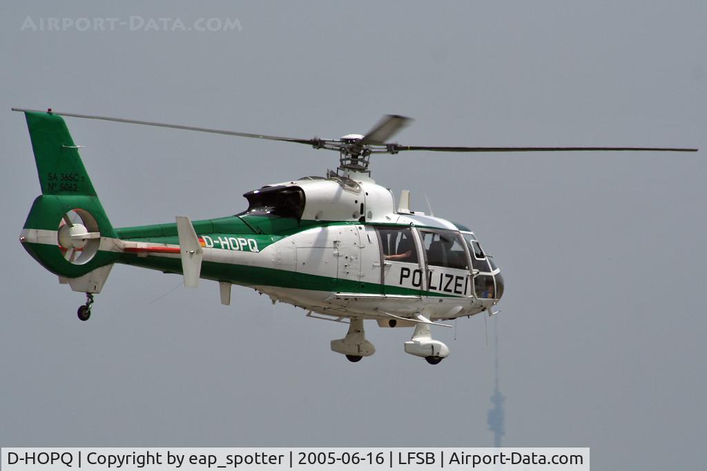 D-HOPQ, Aerospatiale SA-365C Dauphin 2 C/N 5062, taxi to main apron