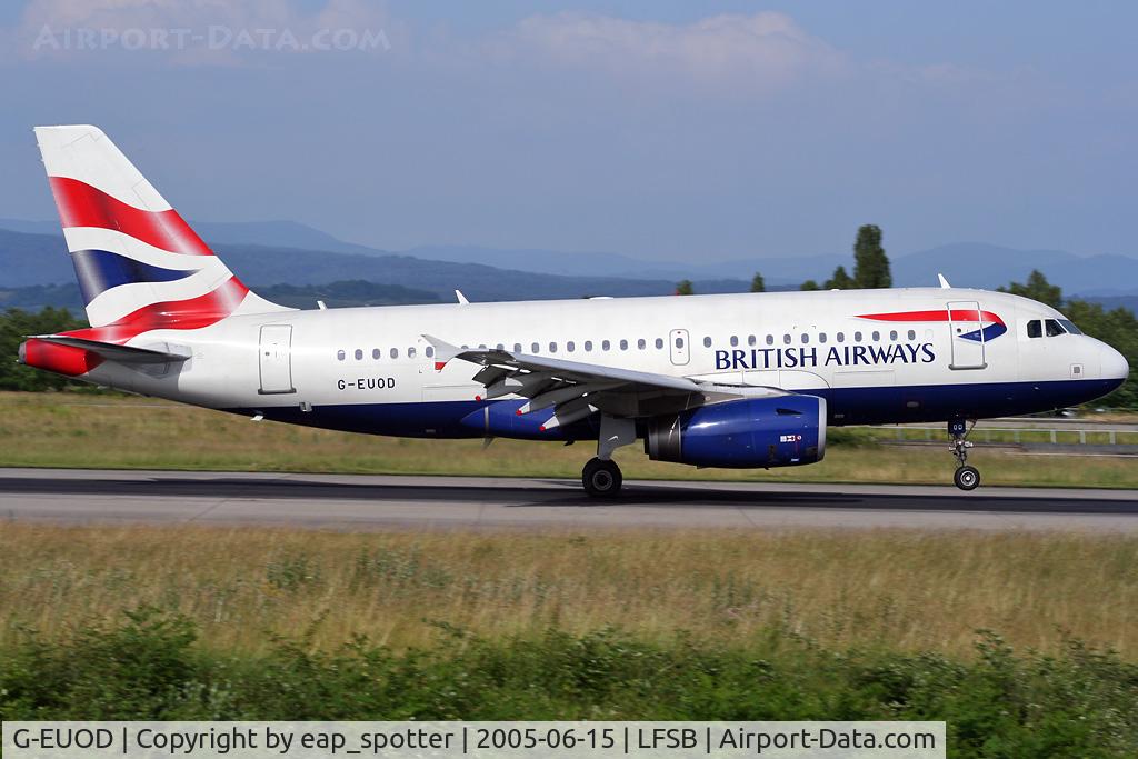 G-EUOD, 2001 Airbus A319-131 C/N 1558, arriving from LHR