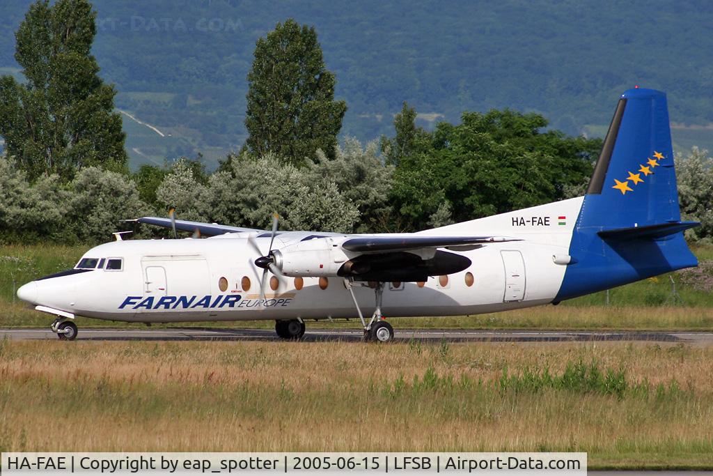 HA-FAE, 1969 Fokker F-27-500 Friendship C/N 10425, taxi on bravo