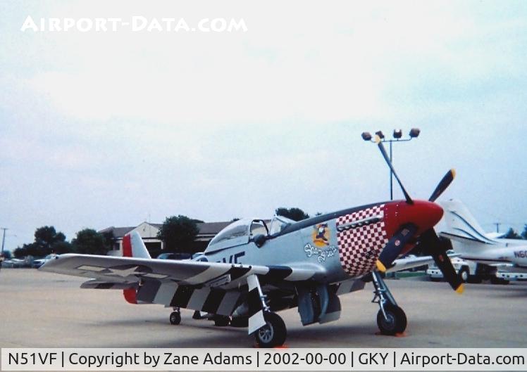 N51VF, 1945 North American F-51D Mustang C/N 45-11553, On the ramp at Arlington Muni
