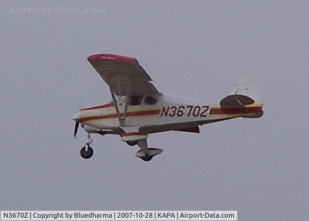 N3670Z, 1960 Piper PA-22-160 Tri Pacer C/N 22-7408, Approach to 17R