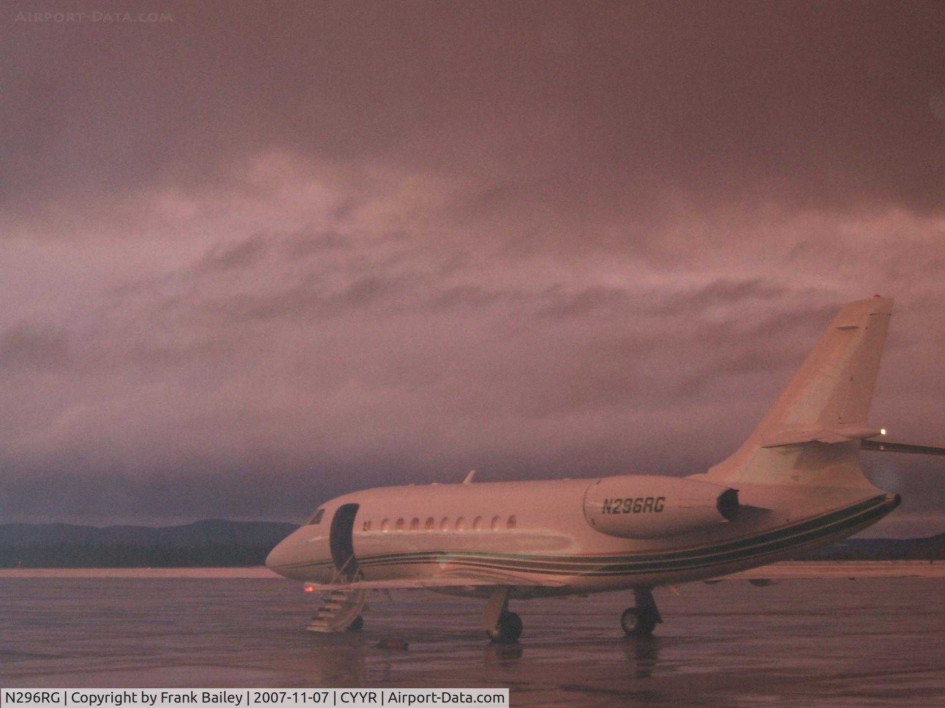 N296RG, 2005 Dassault Falcon 2000 C/N 222, Landed Goose Airport NL For Fuel