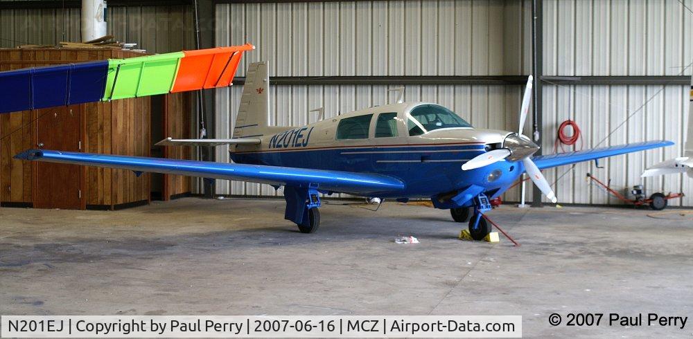 N201EJ, 1977 Mooney M20J 201 C/N 24-0159, In the hangar, very pretty