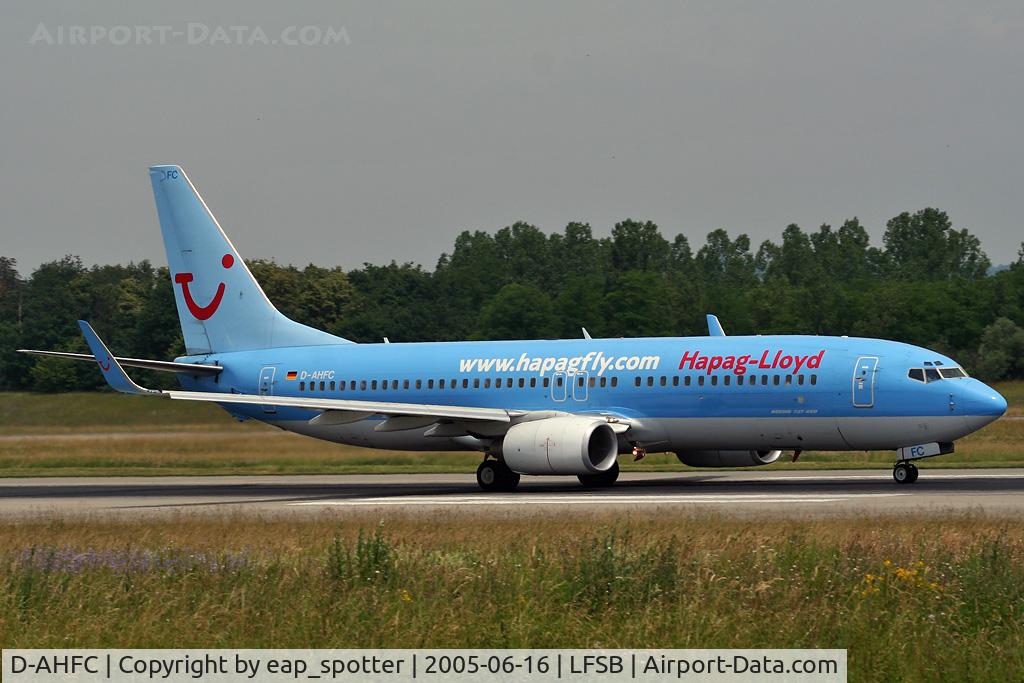 D-AHFC, 1998 Boeing 737-8K5 C/N 27977, departing on rwy 16
