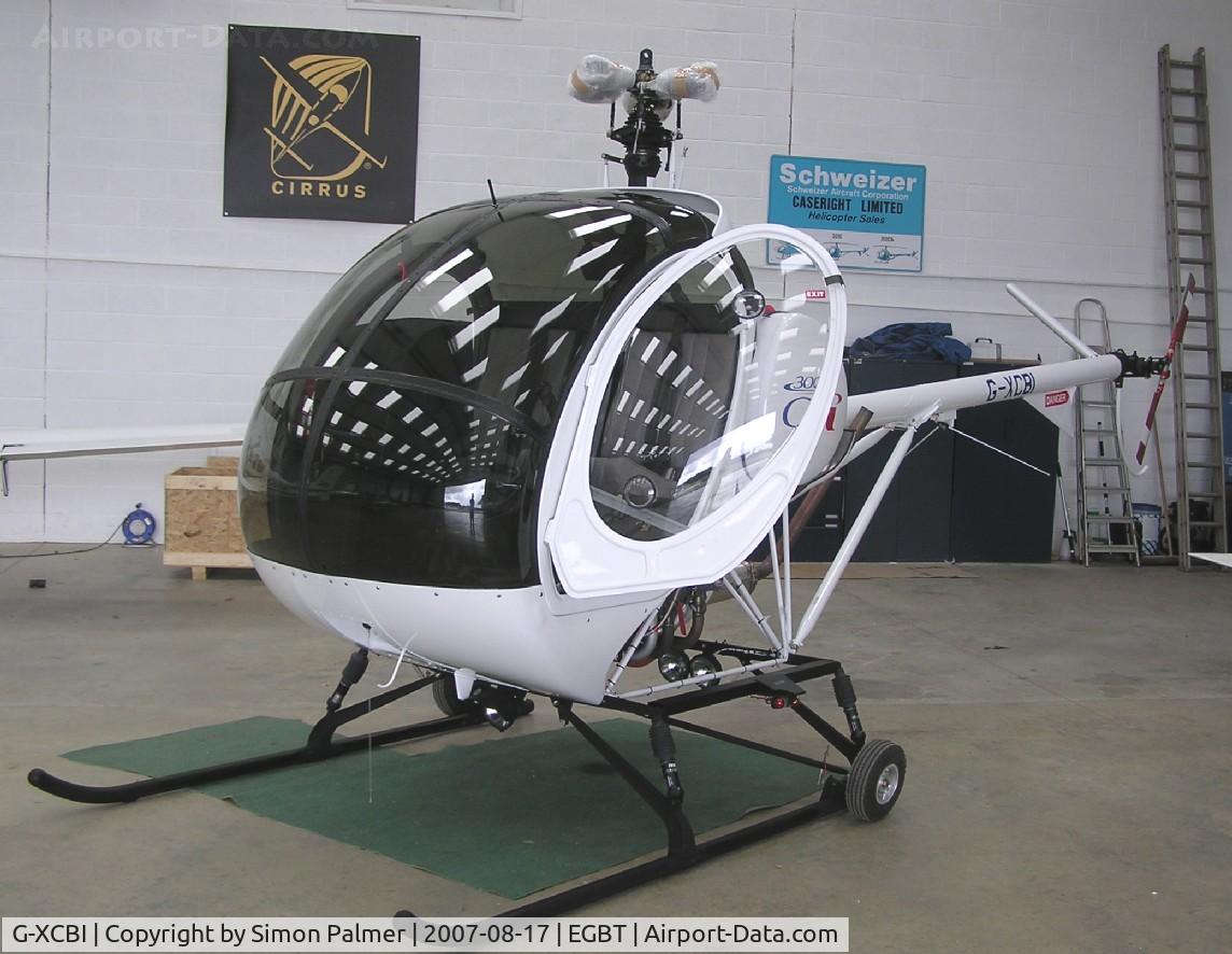 G-XCBI, 2007 Schweizer 269C-1 C/N 301, Schweizer 269C in the hangar at Turweston