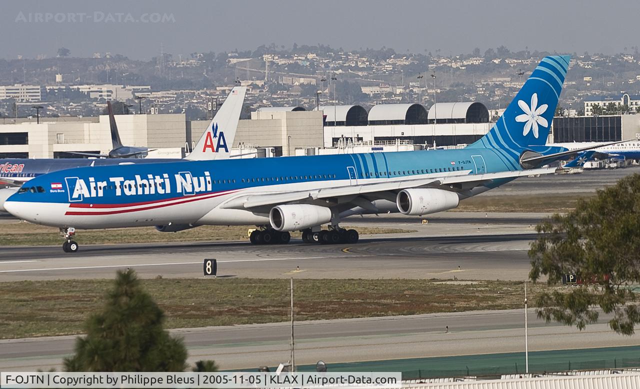 F-OJTN, 2001 Airbus A340-313 C/N 395, Tahitian Beauty rolling out on rwy 25L.