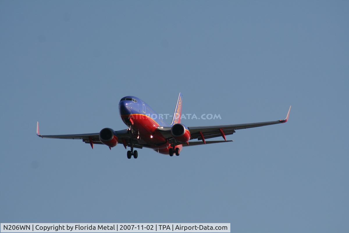 N206WN, 2005 Boeing 737-7H4 C/N 34011, Southwest