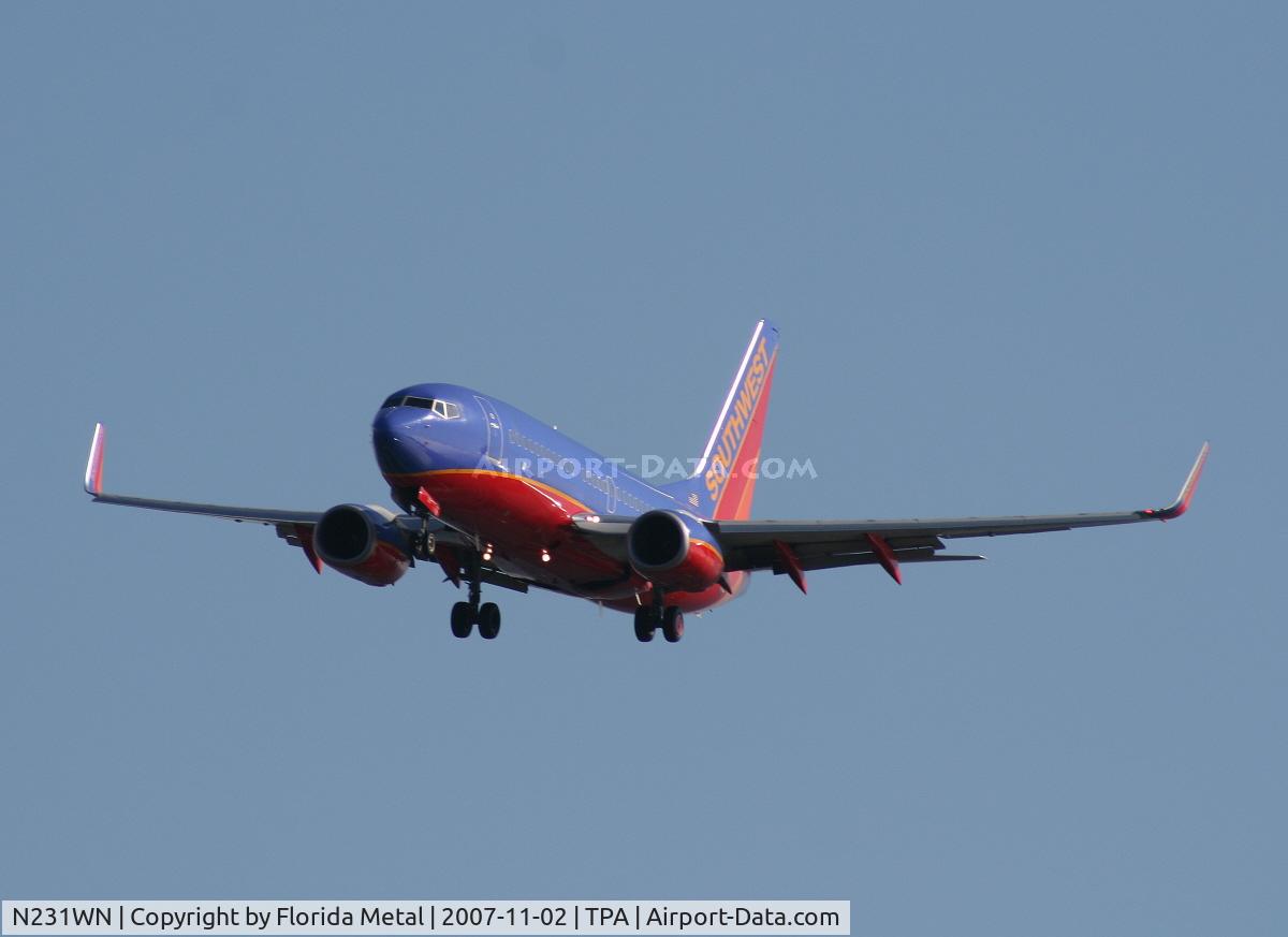 N231WN, 2006 Boeing 737-7H4 C/N 32499, Southwest