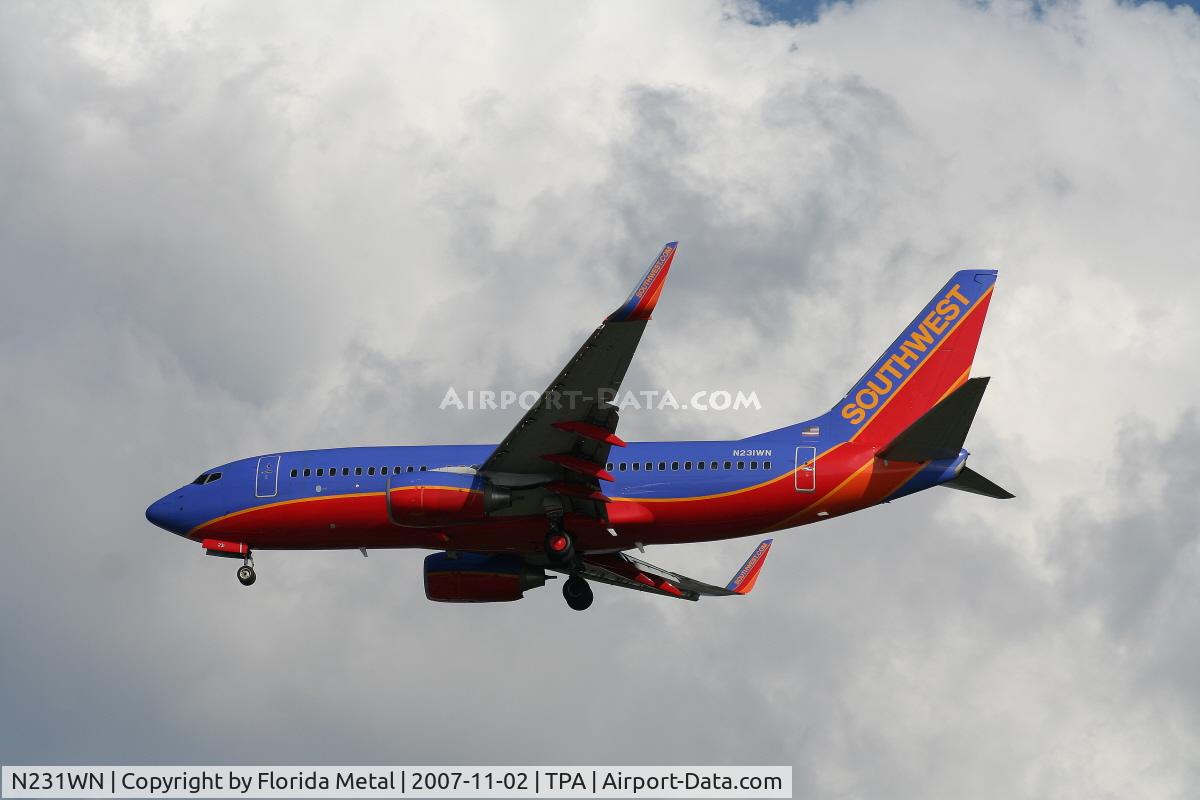 N231WN, 2006 Boeing 737-7H4 C/N 32499, Southwest