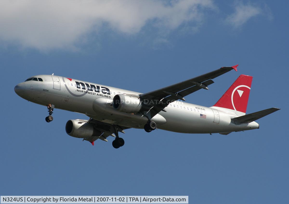 N324US, 1992 Airbus A320-211 C/N 273, Northwest