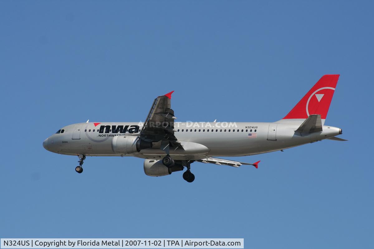 N324US, 1992 Airbus A320-211 C/N 273, Northwest