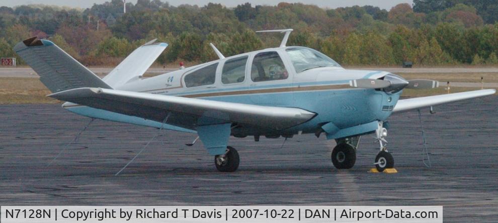 N7128N, 1967 Beech V35A Bonanza C/N D-8675, 1967 Beech V35A in Danville Va.