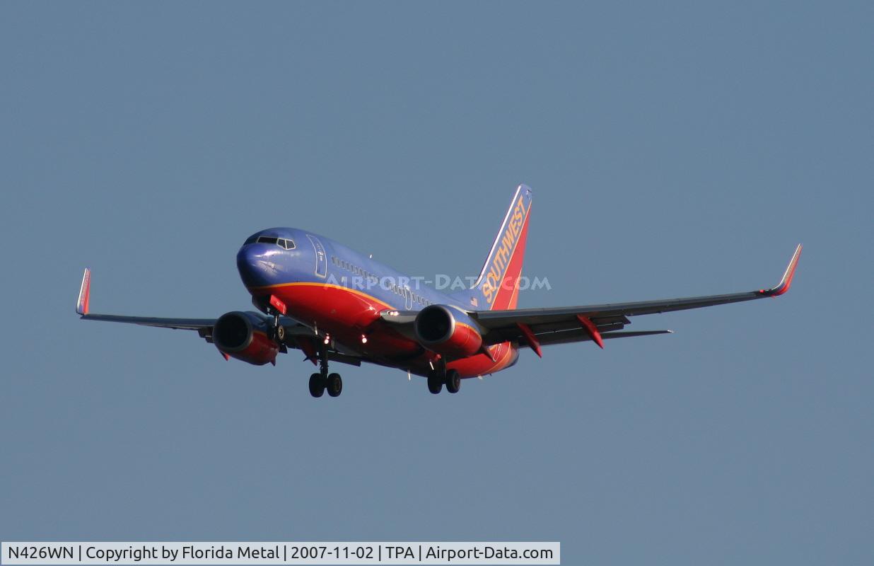 N426WN, 2002 Boeing 737-7H4 C/N 29830, Southwest