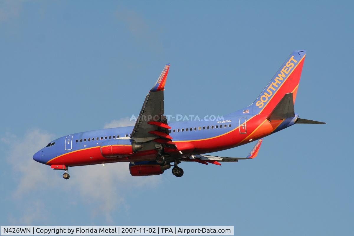 N426WN, 2002 Boeing 737-7H4 C/N 29830, Southwest