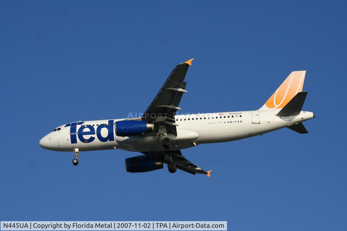 N445UA, 1998 Airbus A320-232 C/N 826, Ted