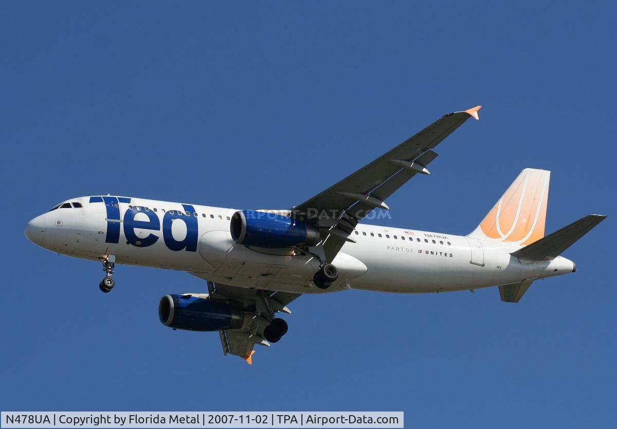 N478UA, 2001 Airbus A320-232 C/N 1533, Ted