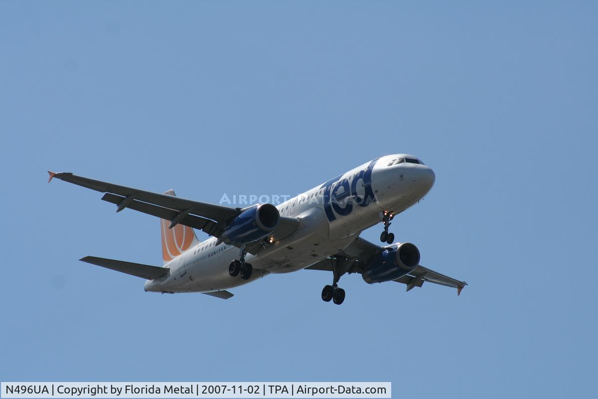 N496UA, 2002 Airbus A320-232 C/N 1845, Ted