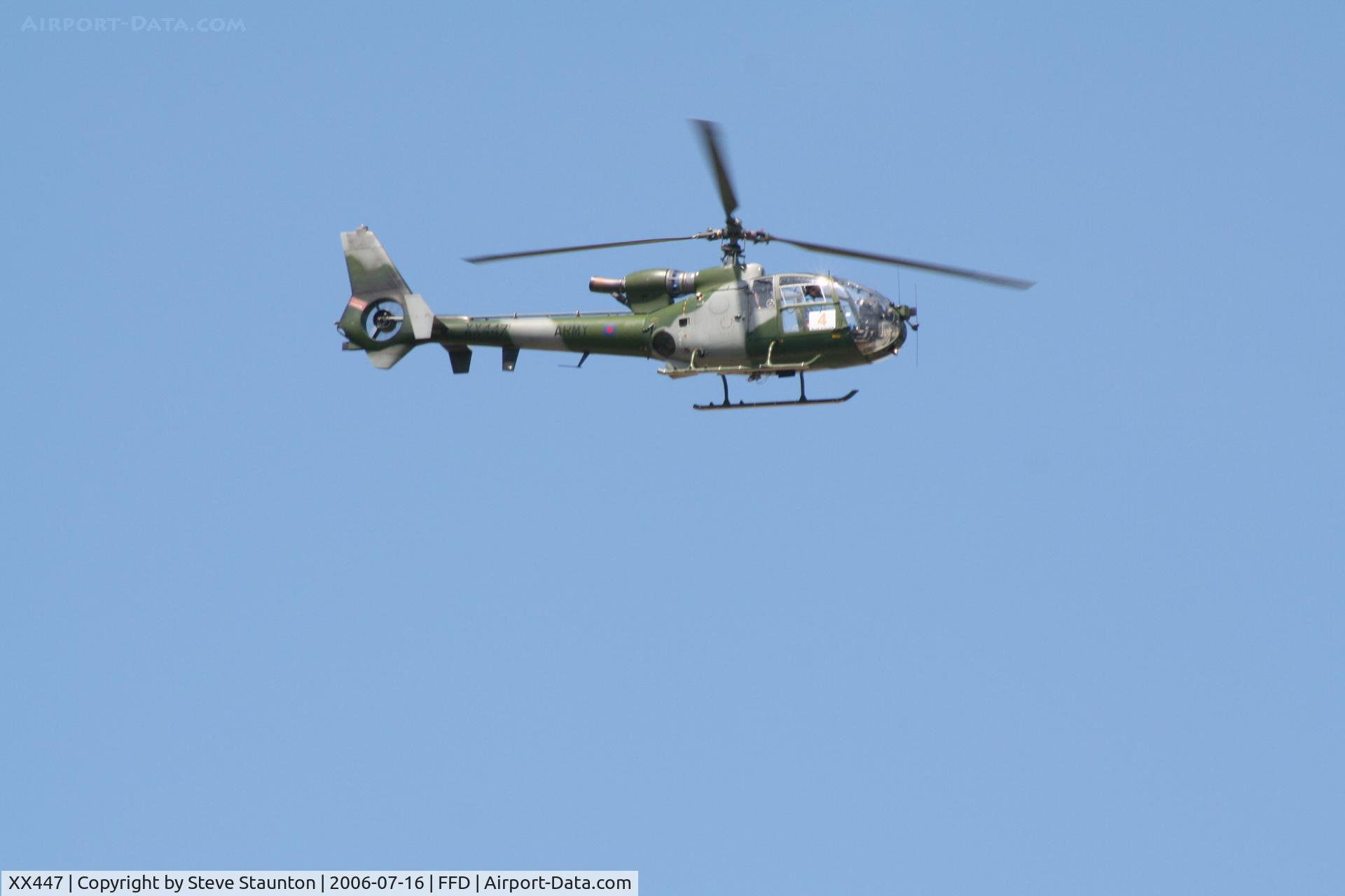 XX447, 1976 Westland SA-341B Gazelle AH1 C/N 1439, Royal International Air Tattoo 2006