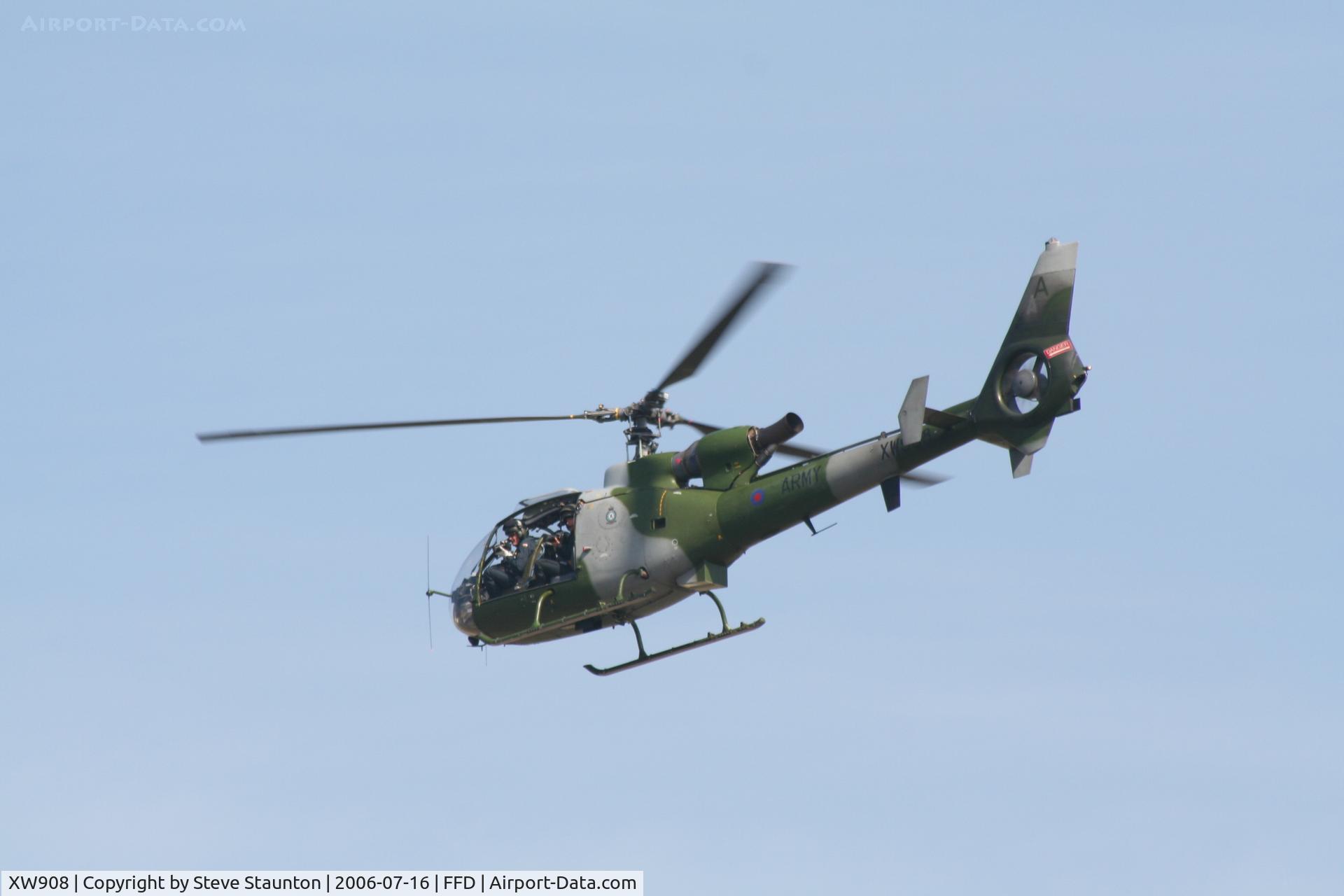 XW908, 1974 Westland SA-341B Gazelle AH1 C/N 1217, Royal International Air Tattoo 2006