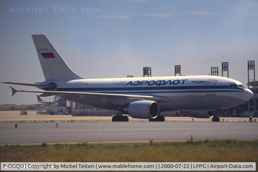 F-OGQU, 1992 Airbus A310-308F C/N 646, Aeroflot at Paris