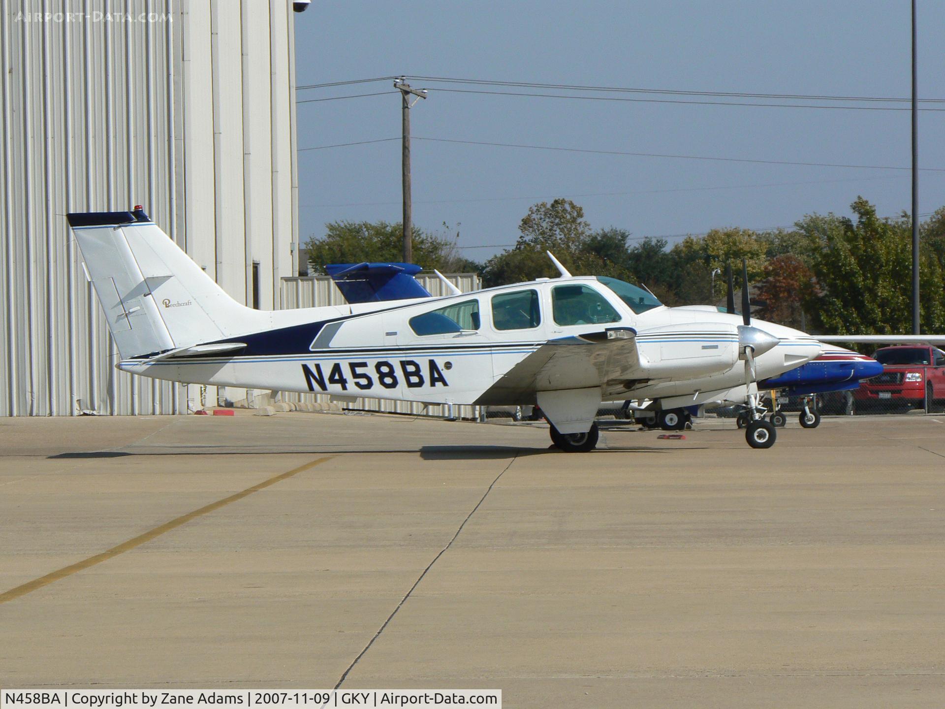 N458BA, 1975 Beech 95-B55 Baron C/N TC-1830, On the ramp at Arlington Municipal