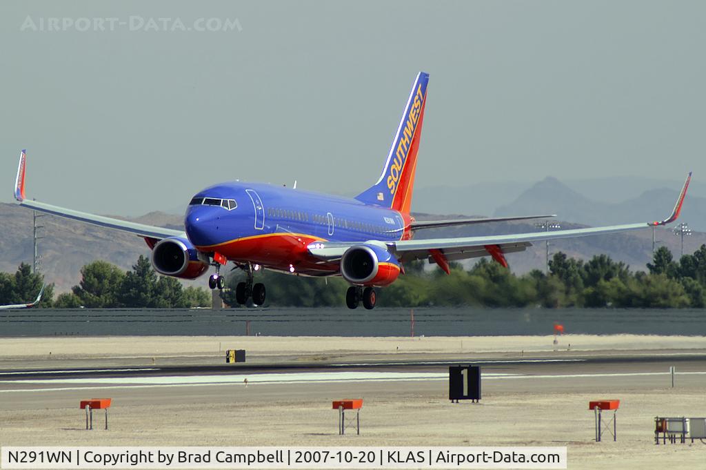 N291WN, 2007 Boeing 737-7H4 C/N 32539, Southwest Airlines / Boeing 737-7H4