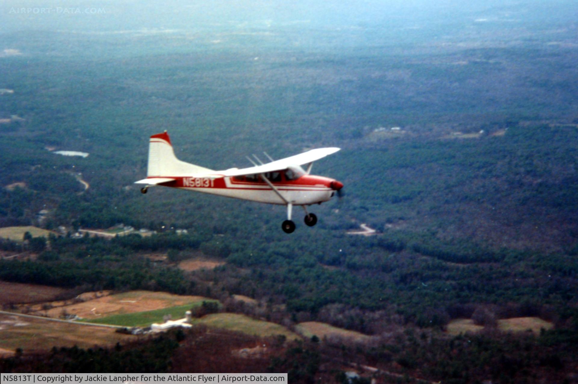 N5813T, 1964 Cessna 185C Skywagon C/N 185-0713, Mike Heaton's Skywaggon in the Air over New Boston, NH