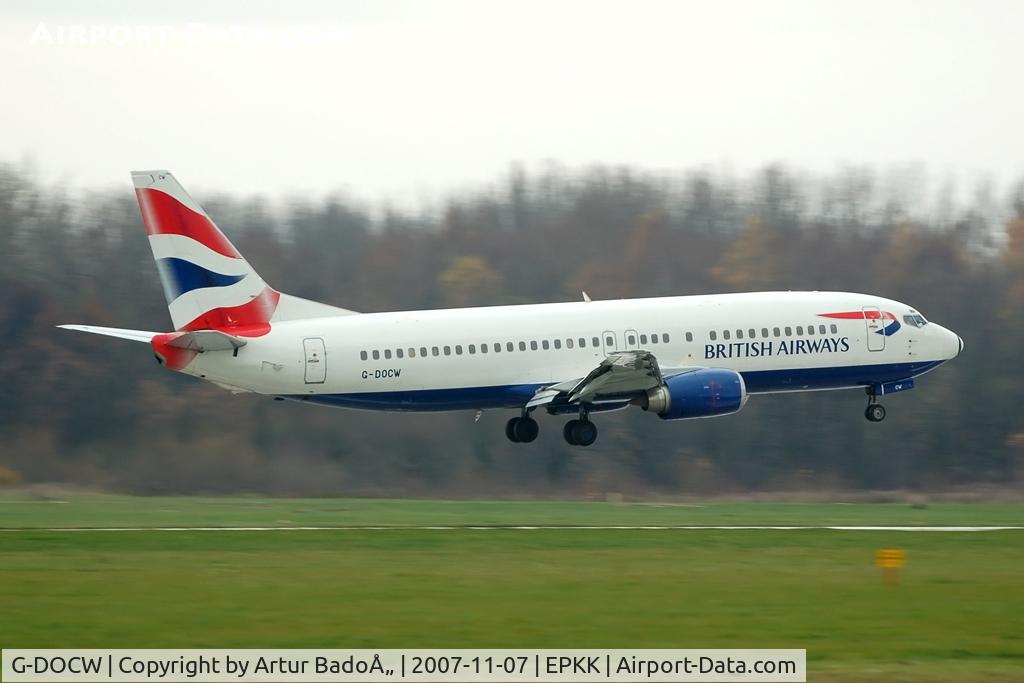 G-DOCW, 1992 Boeing 737-436 C/N 25856, British Airways