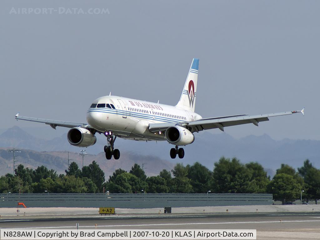 N828AW, 2001 Airbus A319-132 C/N 1552, US Airways - 'Retro' / Airbus Industrie A319-132