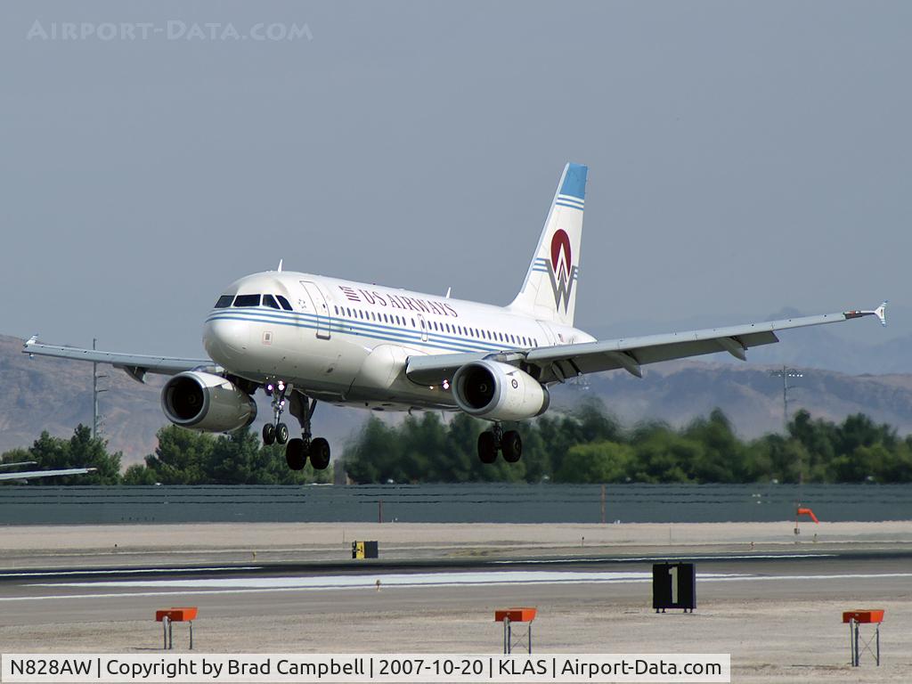 N828AW, 2001 Airbus A319-132 C/N 1552, US Airways - 'Retro' / Airbus Industrie A319-132