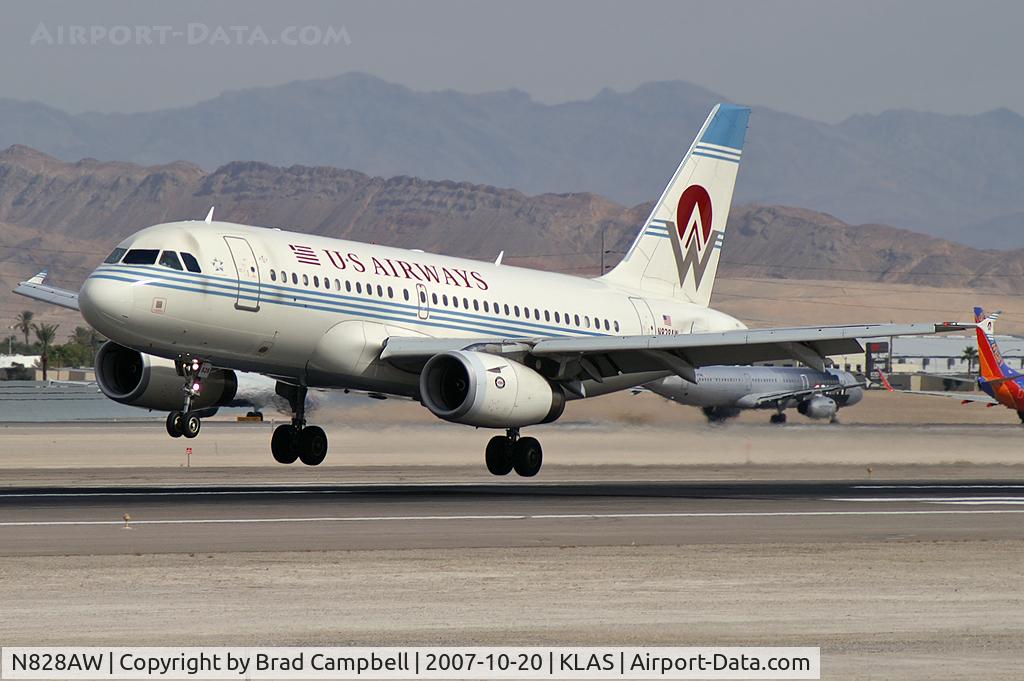 N828AW, 2001 Airbus A319-132 C/N 1552, US Airways - 'Retro' / Airbus Industrie A319-132