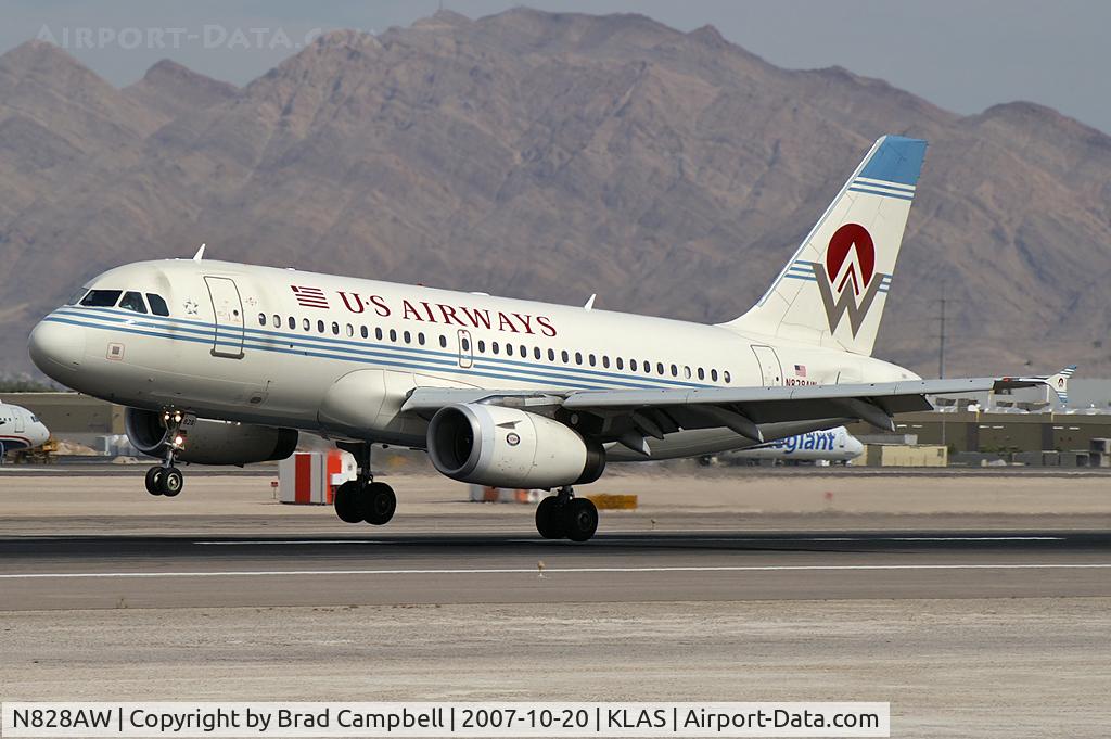 N828AW, 2001 Airbus A319-132 C/N 1552, US Airways - 'Retro' / Airbus Industrie A319-132