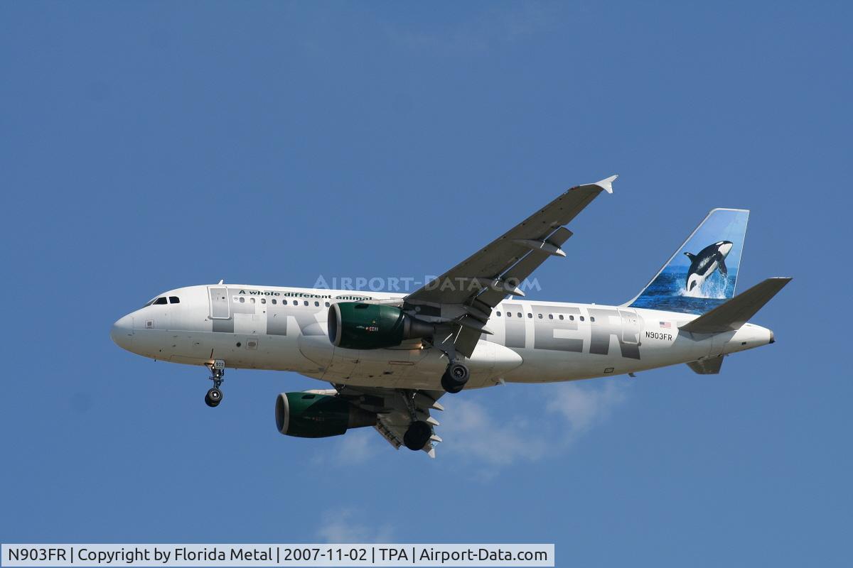 N903FR, 2001 Airbus A319-111 C/N 1560, Ozzy Orca Whale