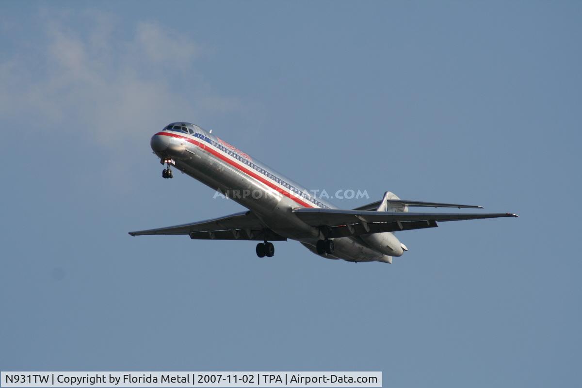 N931TW, 1987 McDonnell Douglas MD-83 (DC-9-83) C/N 49527, American