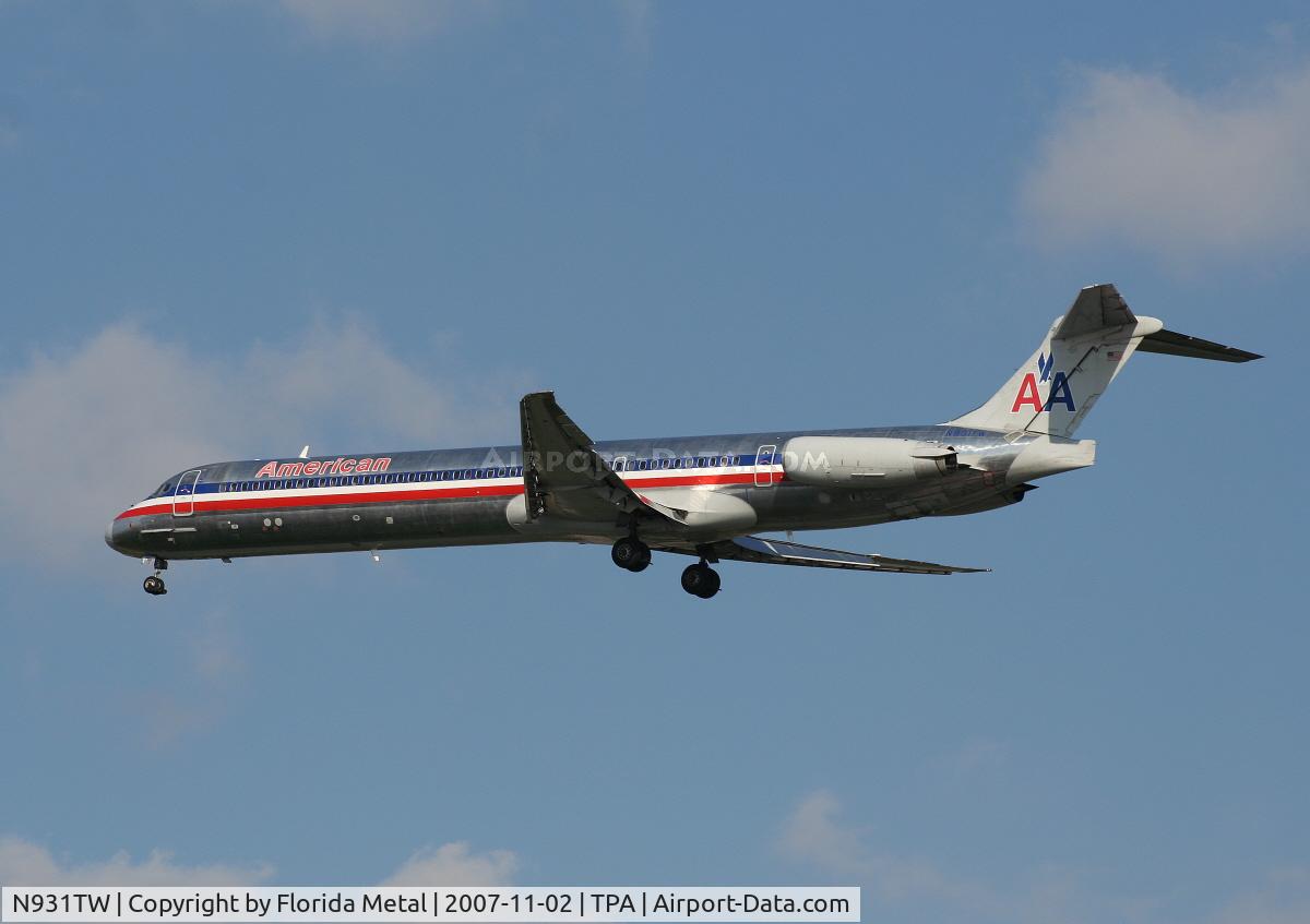 N931TW, 1987 McDonnell Douglas MD-83 (DC-9-83) C/N 49527, American