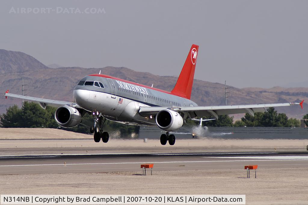 N314NB, 2000 Airbus A319-114 C/N 1191, Northwest Airlines / 2000 Airbus Industrie A319-114
