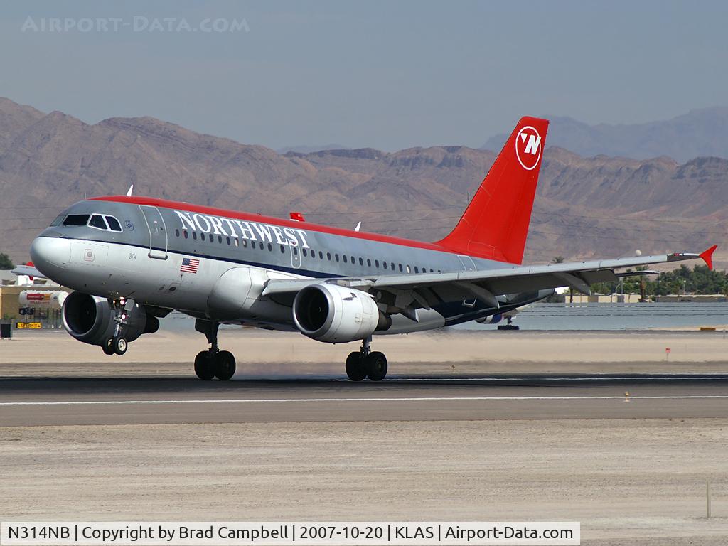 N314NB, 2000 Airbus A319-114 C/N 1191, Northwest Airlines / 2000 Airbus Industrie A319-114