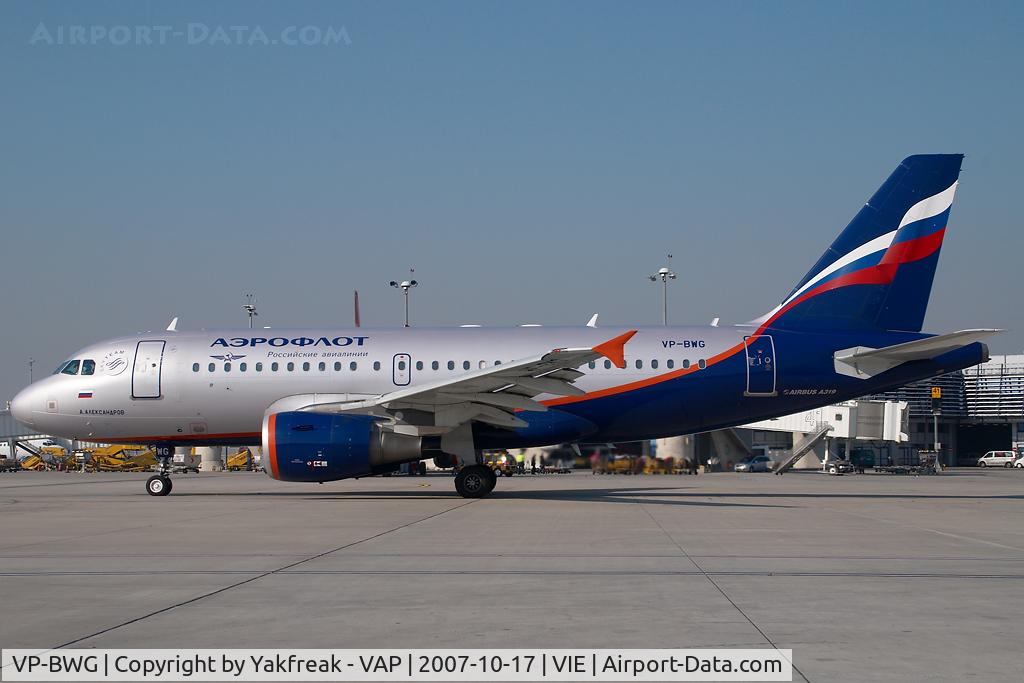 VP-BWG, 2003 Airbus A319-111 C/N 2093, Aeroflot Airbus 319
