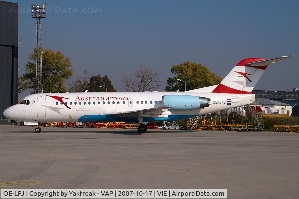 OE-LFJ, 1995 Fokker 70 (F-28-0070) C/N 11532, Austrian Arrows Fokker 70