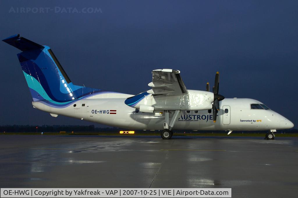 OE-HWG, 1991 De Havilland Canada DHC-8-102 Dash 8 C/N 289, Austrojet Dash 8-100