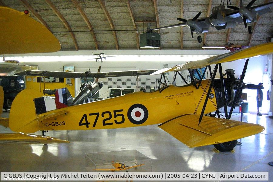 C-GBJS, 1938 Fleet 16B Finch II C/N 542, Displayed at the Canadian Museum of Flight